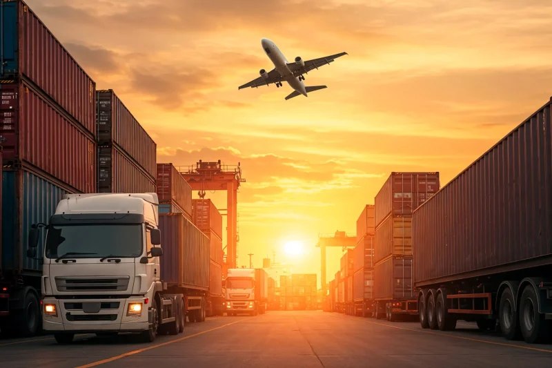 imgi_145_global-shipping-logistics-sunset-with-airplane-trucks-1-scaled best logistics institute in Calicut